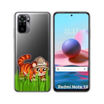 Funda Gel Transparente Xiaomi Redmi Note 10 / 10s Diseño Tigre