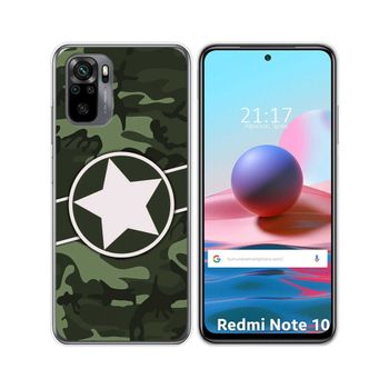 Funda Gel Tpu Xiaomi Redmi Note 10 / 10s Diseño Camuflaje 01