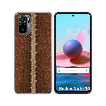 Funda Gel Tpu Xiaomi Redmi Note 10 / 10s Diseño Cuero 01