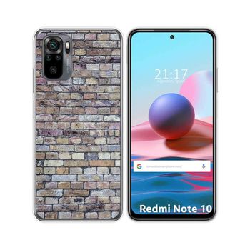 Funda Gel Tpu Xiaomi Redmi Note 10 / 10s Diseño Ladrillo 02