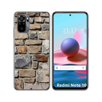 Funda Gel Tpu Xiaomi Redmi Note 10 / 10s Diseño Ladrillo 03