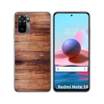 Funda Gel Tpu Xiaomi Redmi Note 10 / 10s Diseño Madera 02