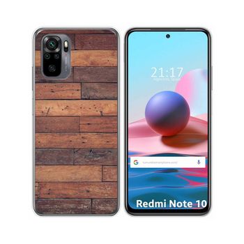 Funda Gel Tpu Xiaomi Redmi Note 10 / 10s Diseño Madera 03