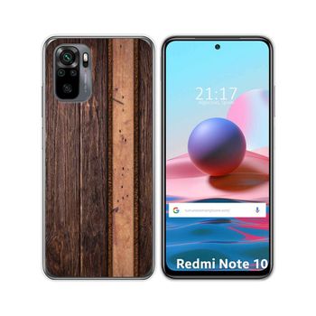 Funda Gel Tpu Xiaomi Redmi Note 10 / 10s Diseño Madera 05