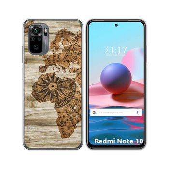 Funda Gel Tpu Xiaomi Redmi Note 10 / 10s Diseño Madera 07