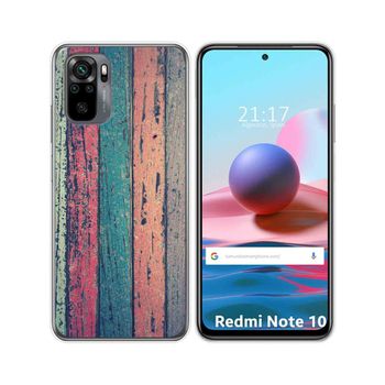 Funda Gel Tpu Xiaomi Redmi Note 10 / 10s Diseño Madera 10