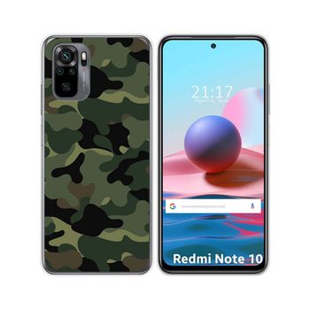 Funda Gel Tpu Xiaomi Redmi Note 10 / 10s Diseño Camuflaje