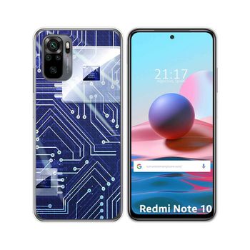 Funda Gel Tpu Xiaomi Redmi Note 10 / 10s Diseño Circuito