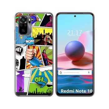 Funda Gel Tpu Xiaomi Redmi Note 10 / 10s Diseño Comic