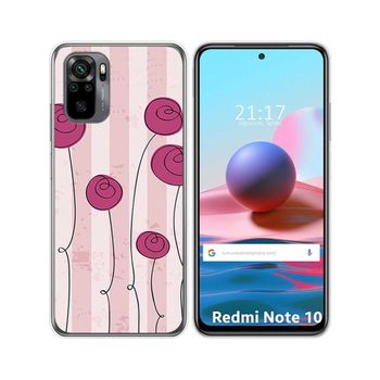 Funda Gel Tpu Xiaomi Redmi Note 10 / 10s Diseño Flores Vintage