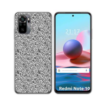 Funda Gel Tpu Xiaomi Redmi Note 10 / 10s Diseño Letras