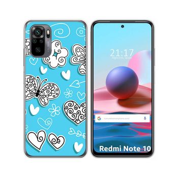 Funda Gel Tpu Xiaomi Redmi Note 10 / 10s Diseño Mariposas