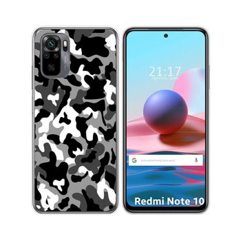 Funda Gel Tpu Xiaomi Redmi Note 10 / 10s Diseño Snow Camuflaje