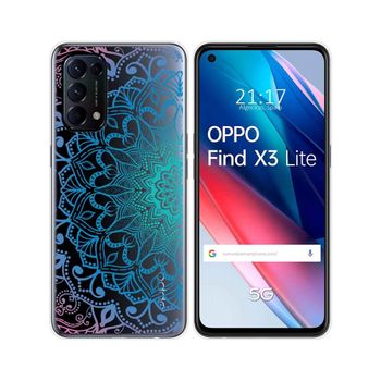 Funda Gel Transparente Oppo Find X3 Lite 5g Diseño Mandala