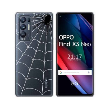 Funda Gel Transparente Oppo Find X3 Neo 5g Diseño Araña