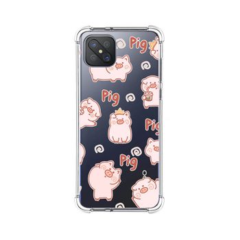 Funda Silicona Antigolpes Oppo Reno 4z 5g Diseño Cerdos