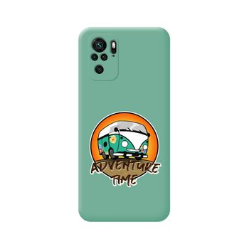 Funda Silicona Líquida Verde Xiaomi Redmi Note 10 / 10s Diseño Adventure Time