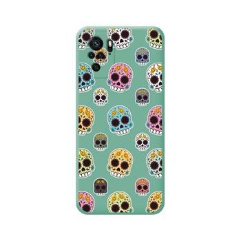 Funda Silicona Líquida Verde Xiaomi Redmi Note 10 / 10s Diseño Catrina