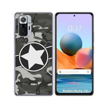 Funda Gel Tpu Xiaomi Redmi Note 10 Pro Diseño Camuflaje 02