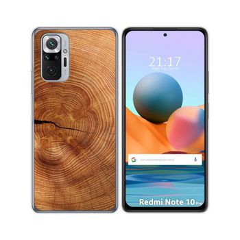 Funda Gel Tpu Xiaomi Redmi Note 10 Pro Diseño Madera 04