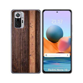 Funda Gel Tpu Xiaomi Redmi Note 10 Pro Diseño Madera 05