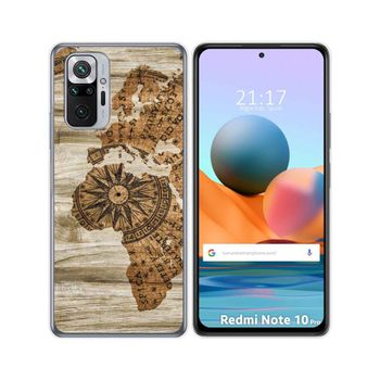 Funda Gel Tpu Xiaomi Redmi Note 10 Pro Diseño Madera 07