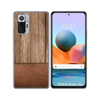 Funda Gel Tpu Xiaomi Redmi Note 10 Pro Diseño Madera 09