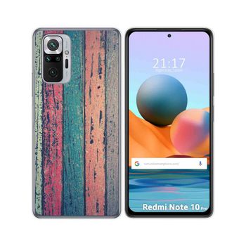 Funda Gel Tpu Xiaomi Redmi Note 10 Pro Diseño Madera 10