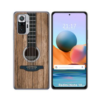 Funda Gel Tpu Xiaomi Redmi Note 10 Pro Diseño Madera 11