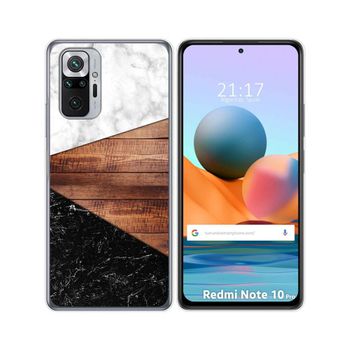 Funda Gel Tpu Xiaomi Redmi Note 10 Pro Diseño Mármol 11