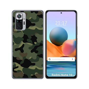 Funda Gel Tpu Xiaomi Redmi Note 10 Pro Diseño Camuflaje