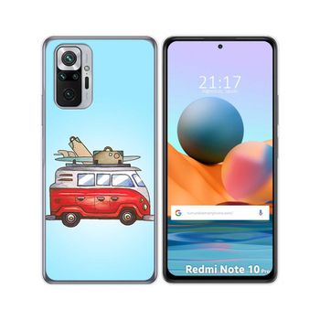 Funda Gel Tpu Xiaomi Redmi Note 10 Pro Diseño Furgoneta