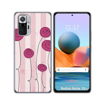 Funda Gel Tpu Xiaomi Redmi Note 10 Pro Diseño Flores Vintage