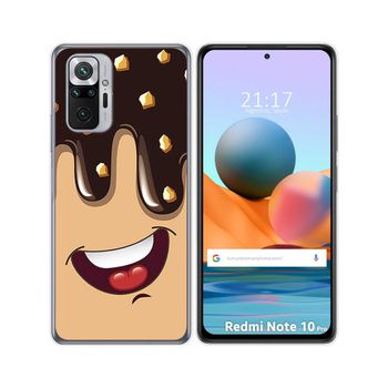 Funda Gel Tpu Xiaomi Redmi Note 10 Pro Diseño Helado Chocolate