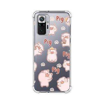 Funda Silicona Antigolpes Xiaomi Redmi Note 10 Pro Diseño Cerdos