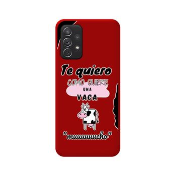 Funda Silicona Líquida Roja Samsung Galaxy A52 / A52 5g / A52s 5g Diseño Vaca