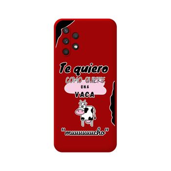 Funda Silicona Líquida Roja Samsung Galaxy A32 4g Diseño Vaca