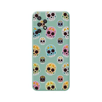 Funda Silicona Líquida Verde Samsung Galaxy A32 4g Diseño Catrina