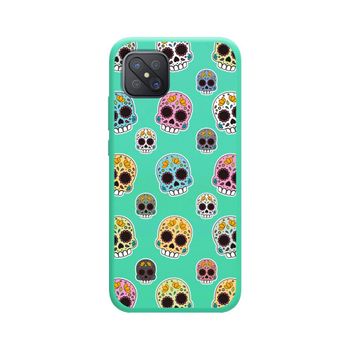 Funda Silicona Líquida Verde Oppo Reno 4z 5g Diseño Catrina