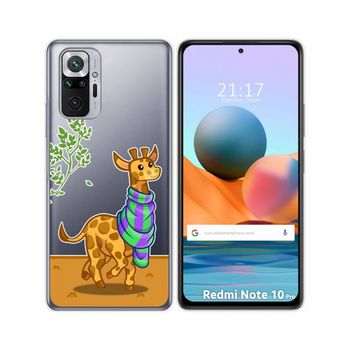 Funda Gel Transparente Xiaomi Redmi Note 10 Pro Diseño Jirafa