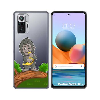 Funda Gel Transparente Xiaomi Redmi Note 10 Pro Diseño Mono