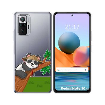 Funda Gel Transparente Xiaomi Redmi Note 10 Pro Diseño Panda