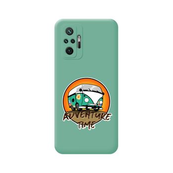 Funda Silicona Líquida Verde Xiaomi Redmi Note 10 Pro Diseño Adventure Time