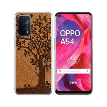 Funda Gel Tpu Oppo A54 5g / A74 5g Diseño Cuero 03