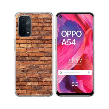 Funda Gel Tpu Oppo A54 5g / A74 5g Diseño Ladrillo 04