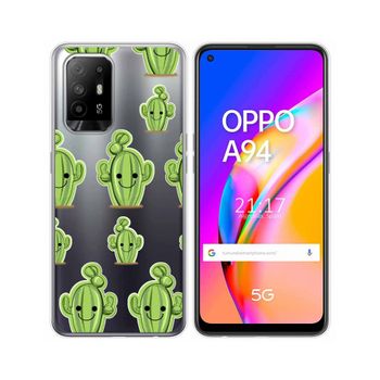 Funda Gel Transparente Oppo A94 5g Diseño Cactus