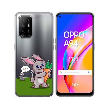 Funda Gel Transparente Oppo A94 5g Diseño Conejo