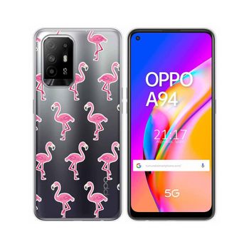 Funda Gel Transparente Oppo A94 5g Diseño Flamenco