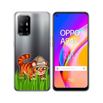 Funda Gel Transparente Oppo A94 5g Diseño Tigre