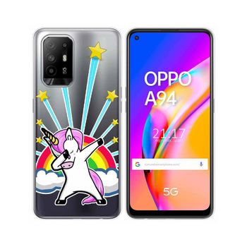 Funda Gel Transparente Oppo A94 5g Diseño Unicornio